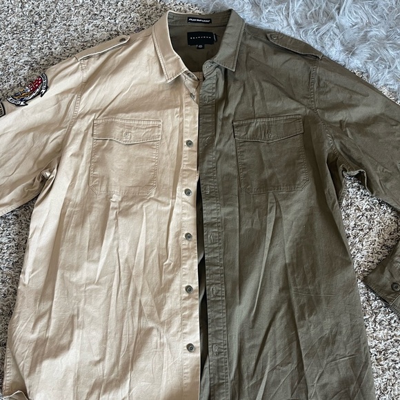 Sean John Prove Them Wrong Two Tone Button Up - Picture 2 of 10